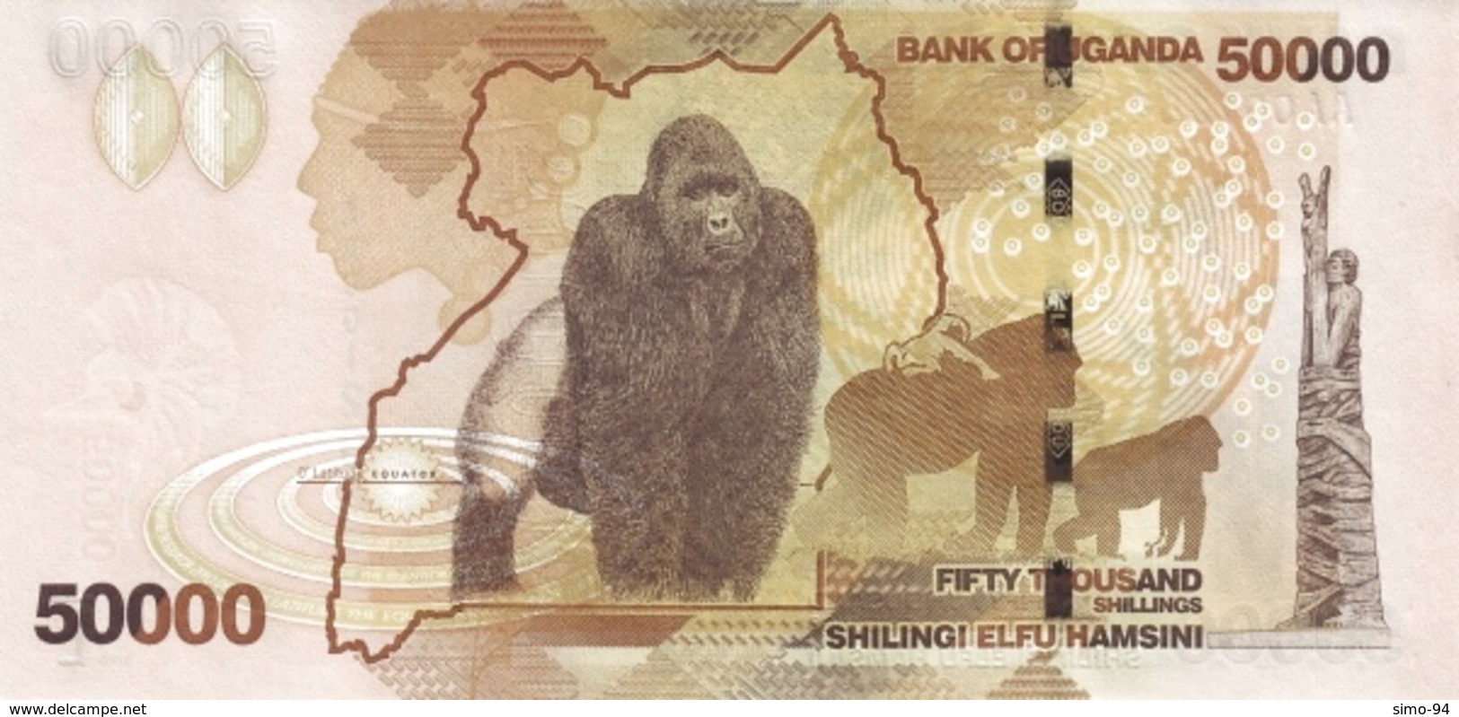 Uganda P.54a 50000 Shillings 2010   Unc - Uganda