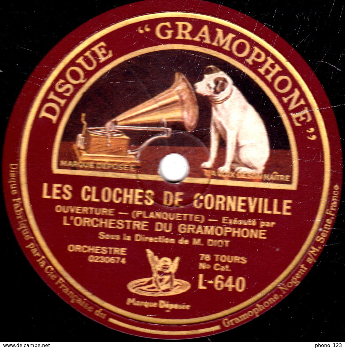 78 Trs - 30 Cm - état TB - LES SALTIMBANQUES - LES CLOCHES DE CORNEVILLE - ORCHESTRE DU GRAMOPHONE - 78 T - Disques Pour Gramophone