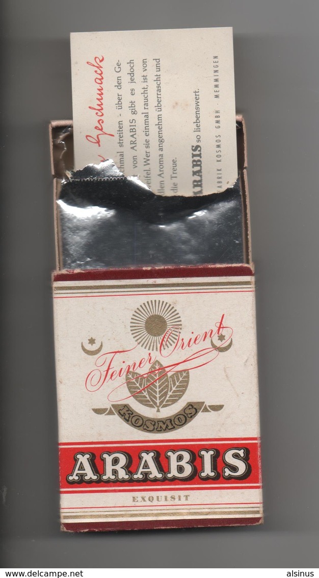 ALLEMAGNE - MEMMINGEN - ETUI VIDE DE 12 CIGARETTES - ARABIS - FEINER ORIENT - KOSMOS - Etuis à Cigarettes Vides