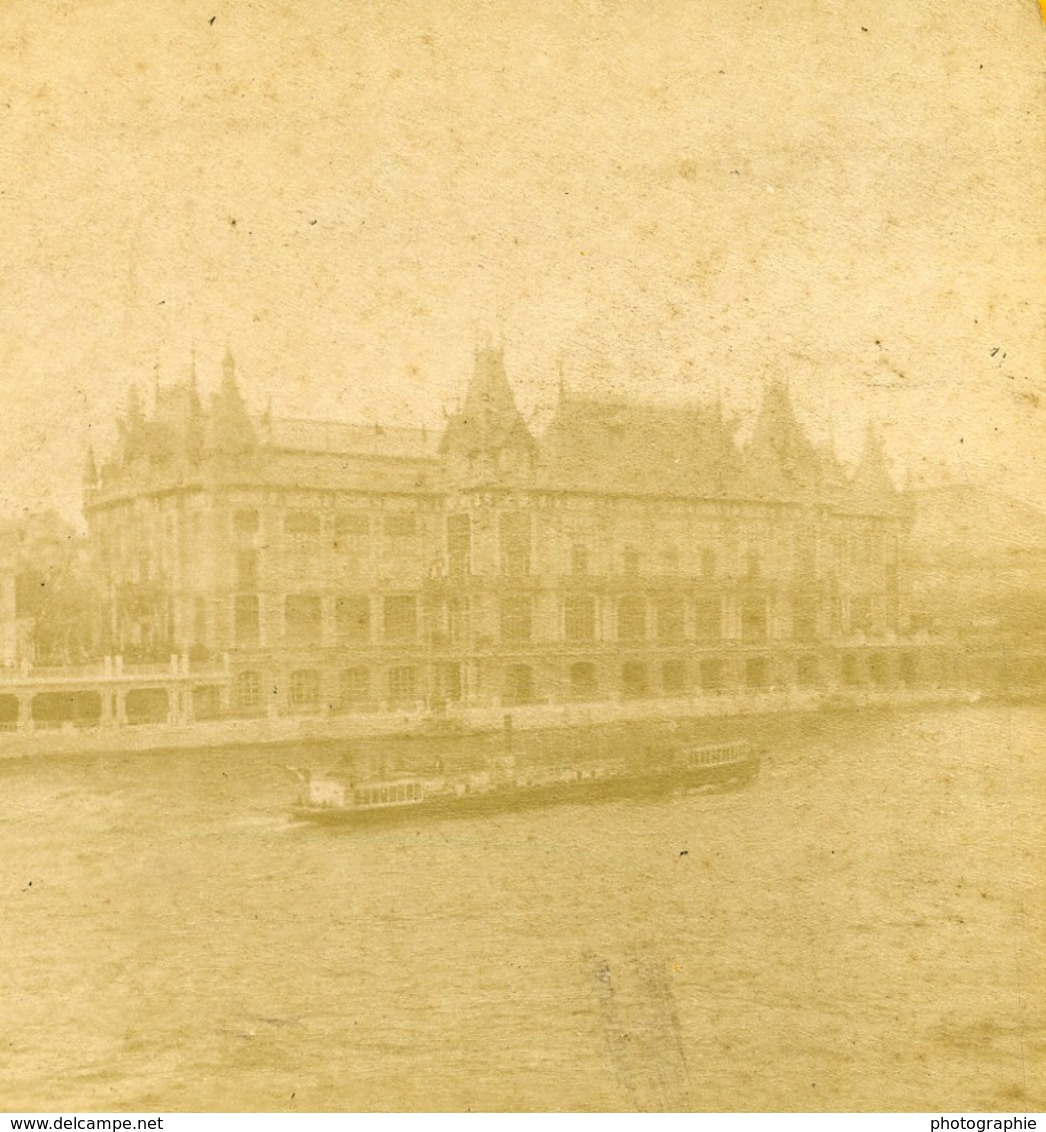 France Paris Exposition Universelle Palais De La Ville Ancienne Photo Stereo 1889 - Stereoscopic