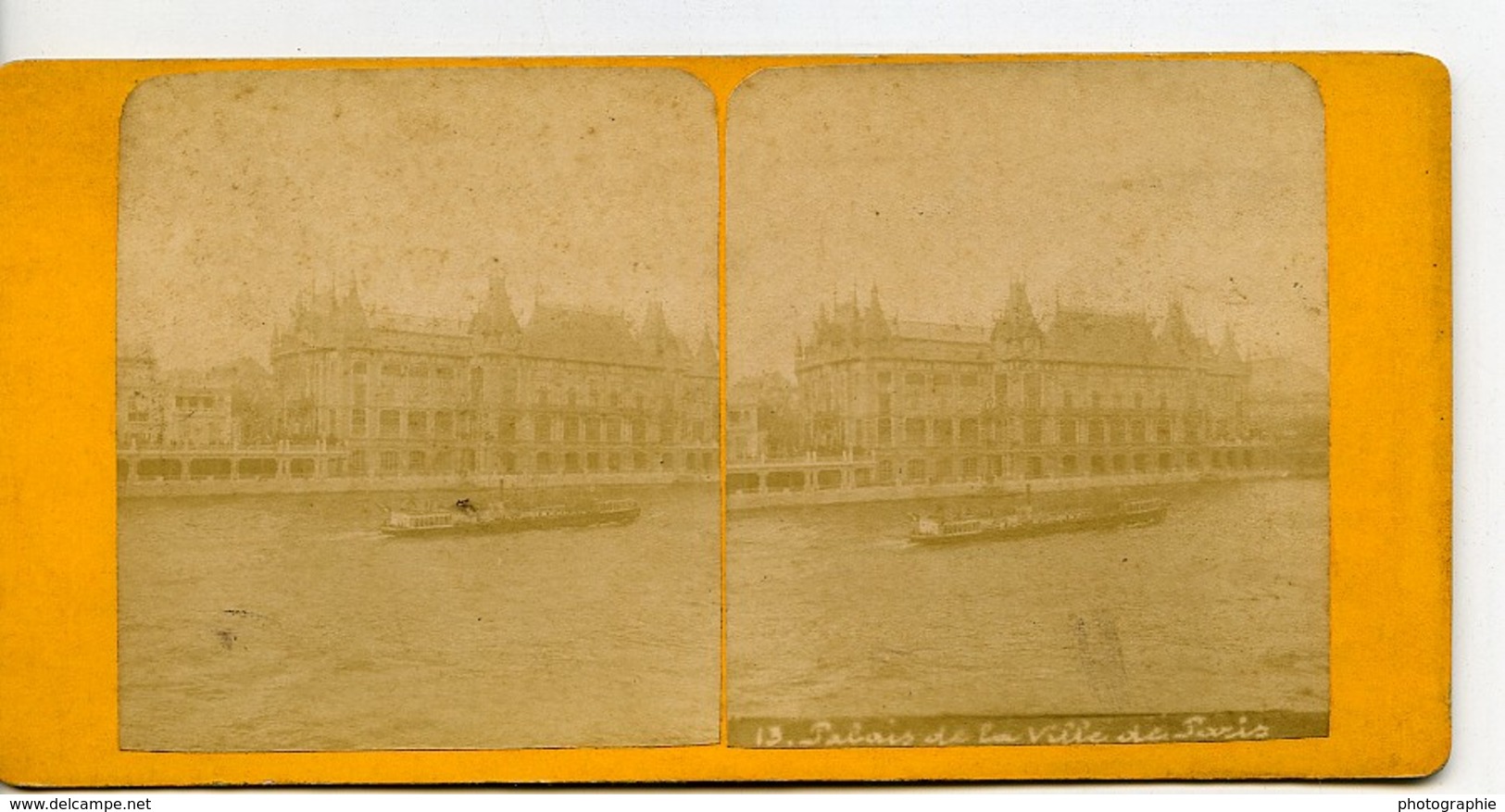 France Paris Exposition Universelle Palais De La Ville Ancienne Photo Stereo 1889 - Stereoscopic