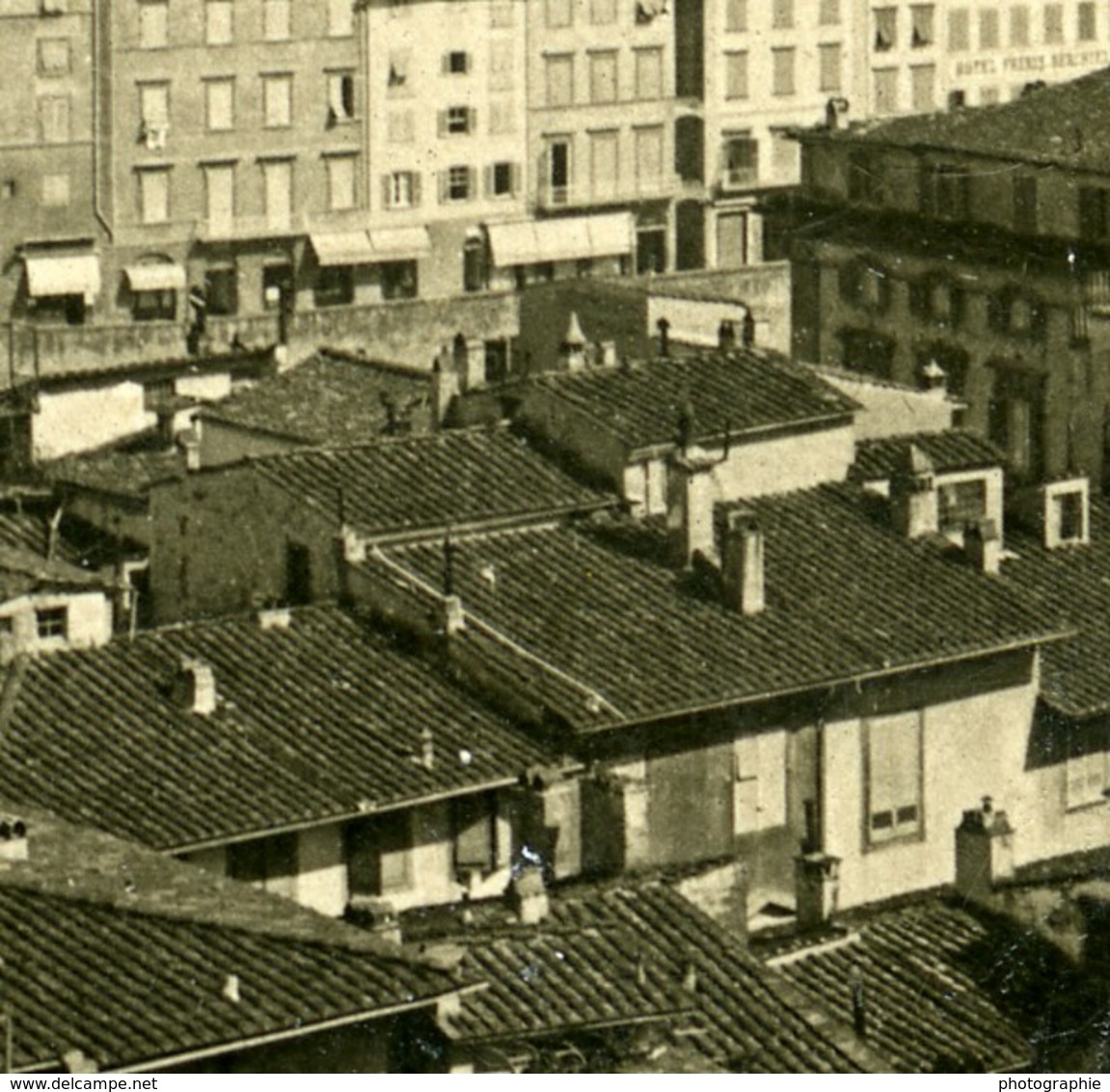 Italie Florence Panorama Depuis San Spirito Anciene Stereo Photo SIP 1900 - Stereoscopic