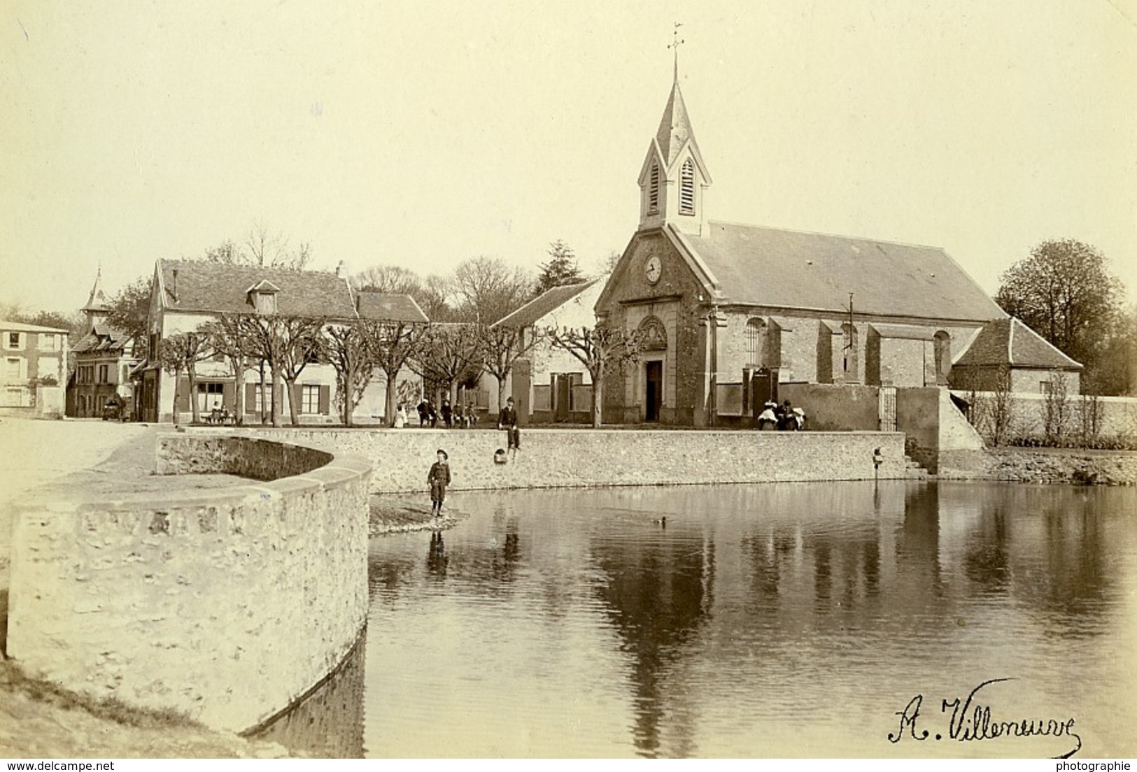 France Yvelines Village De Vélizy Eglise Ancienne Photo Villeneuve 1900 - Anciennes (Av. 1900)