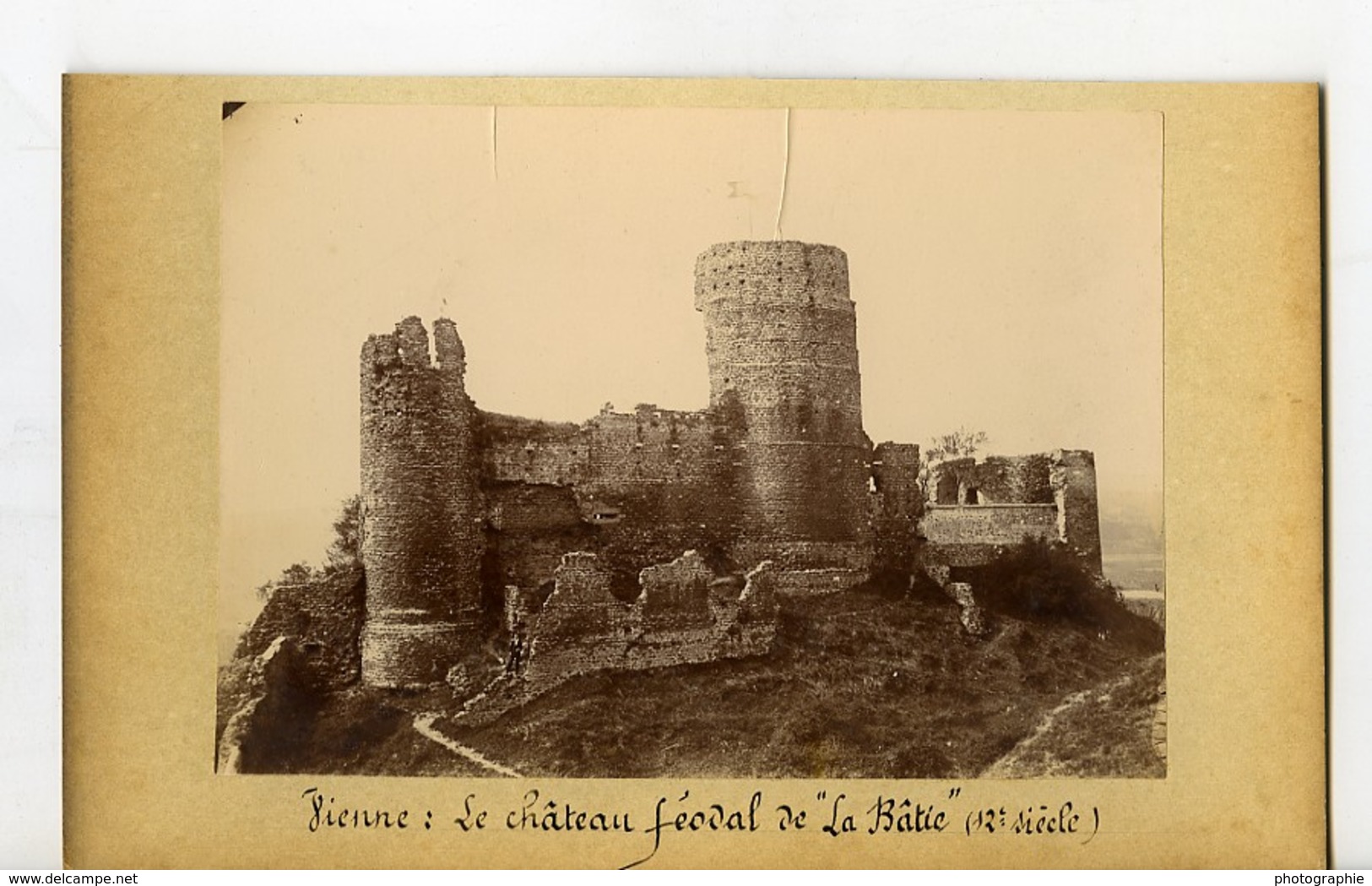 France Vienne Château Féodal De La Batie Ancienne Photo Villeneuve 1900 - Old (before 1900)