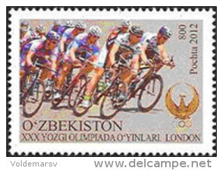 Uzbekistan 2012 Mih. 1019 Olympic Games In London. Bicycle Racing MNH ** - Ouzbékistan