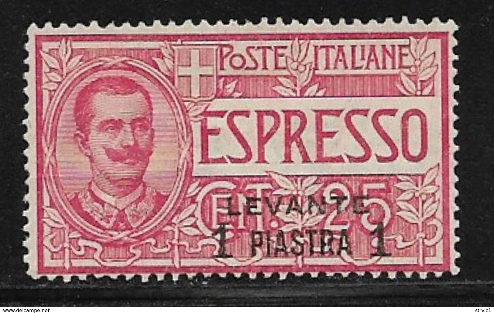 Italy Offices In Turkey General Issue, Scott # E1 Unused No Gum Italy Special Delivery Stamp Surcharged, 1908 - European And Asian Offices