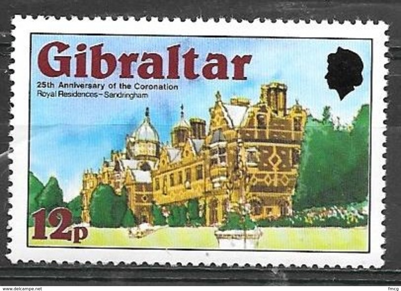 1978 25th Anniversary Of Coronation, 12p, Mint Never Hinged - Gibraltar