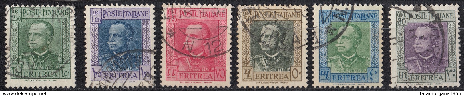 ERITREA (colonia Italiana) - 1931 - Sei Valori Usati: Yvert 189/194. - Eritrea