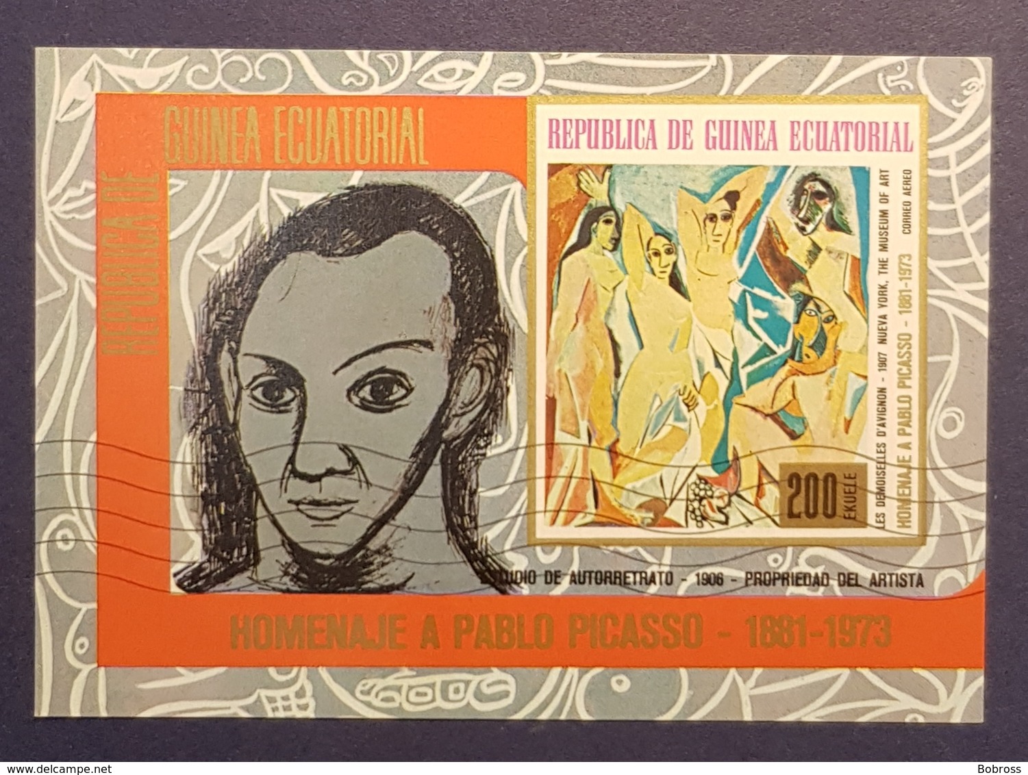 1974 Airmail, The 1st Anniversary Of The Death Of Pablo Picasso,  Rep. De Guinea Equatorial, **,*, Or Used - Guinea (1958-...)