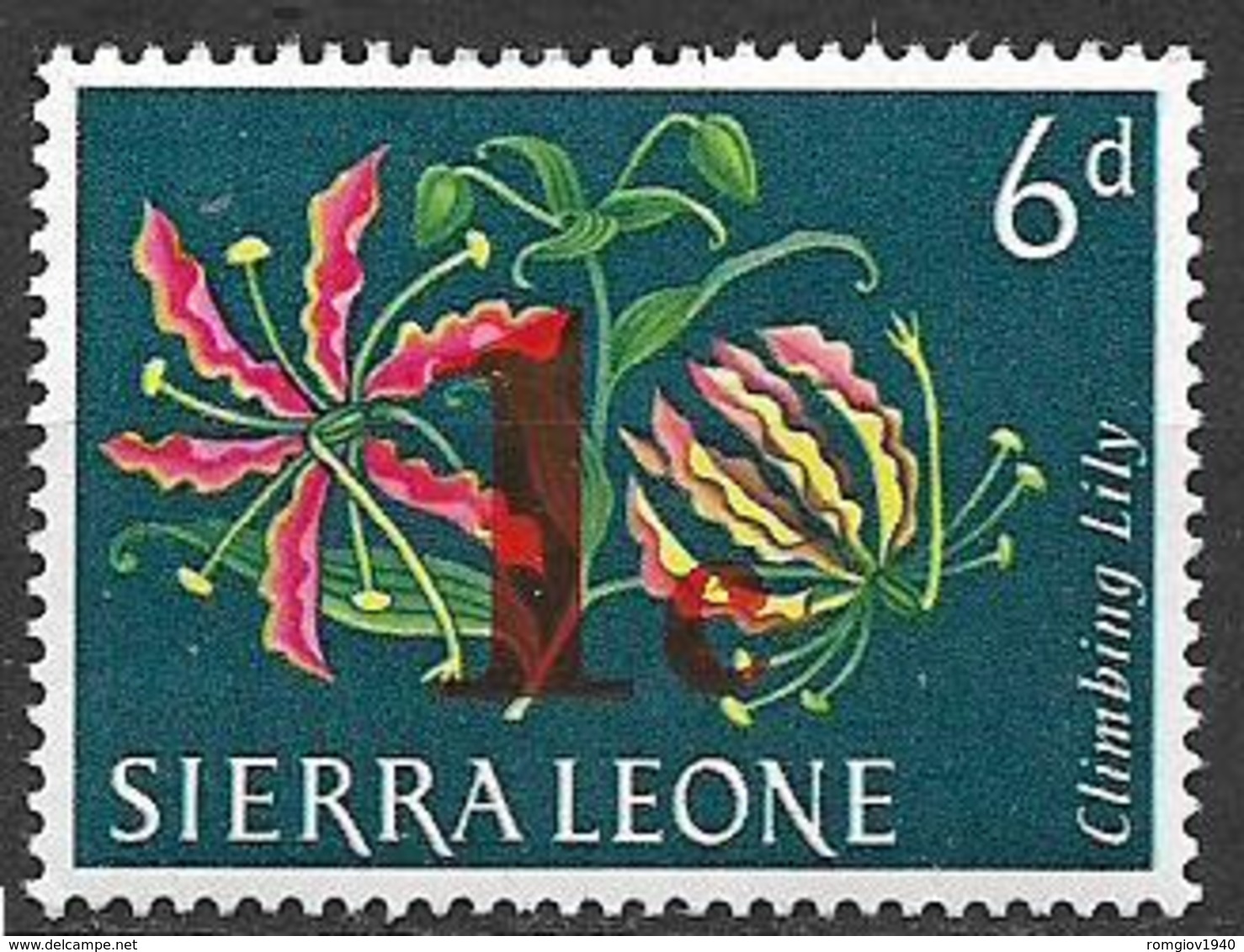 COLONIE INGLESI SIERRA LEONE  1964-65 FRANCOBOLLI SOPRASTAMPATI YVERT. 263 MNH XF - Sierra Leone (1961-...)