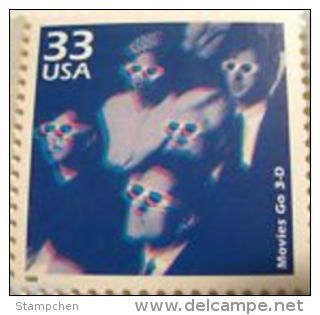 USA 1999 Celebrate The Century 1950's Stamp-Movies Go 3D Sc#3187o Cinema - Cinema