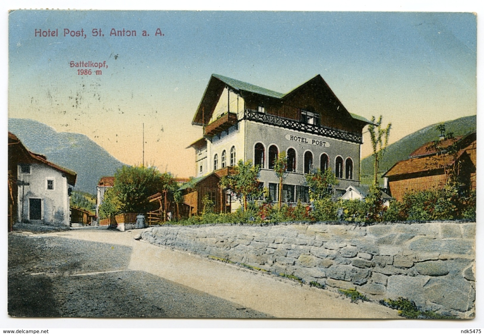 AUTRICHE : ST ANTON - HOTEL POST / ADDRESS - LONDON, ROYAL FREE HOSPITAL, GRAYS INN ROAD, (RENYARD) - St. Anton Am Arlberg