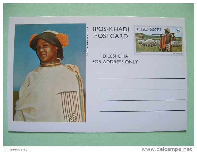 Transkei 1976 Stationery Postcard - Traditional Costume - Herd-boy Sheeps - Transkei