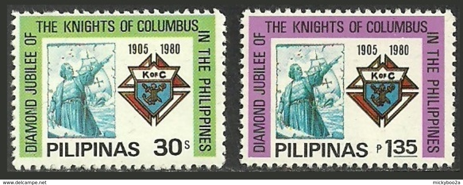 PHILIPPINES 1980 MILITARY KNIGHTS OF COLUMBUS SHIPS SET MNH - Philippinen