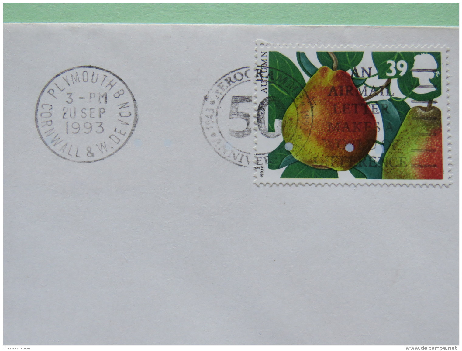 Great Britain 1993 Army RFA Cover (Yugoslavia War) From Adriatic Sea To Texas USA - Fruit Pear - Brieven En Documenten