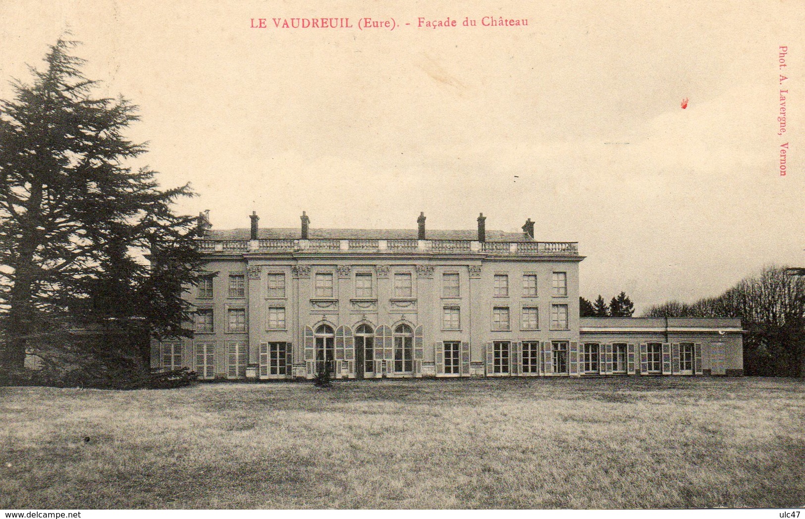 - 27 - LE VAUDREUIL (Eure) - Façade Du Château - Scan Verso - - Le Vaudreuil