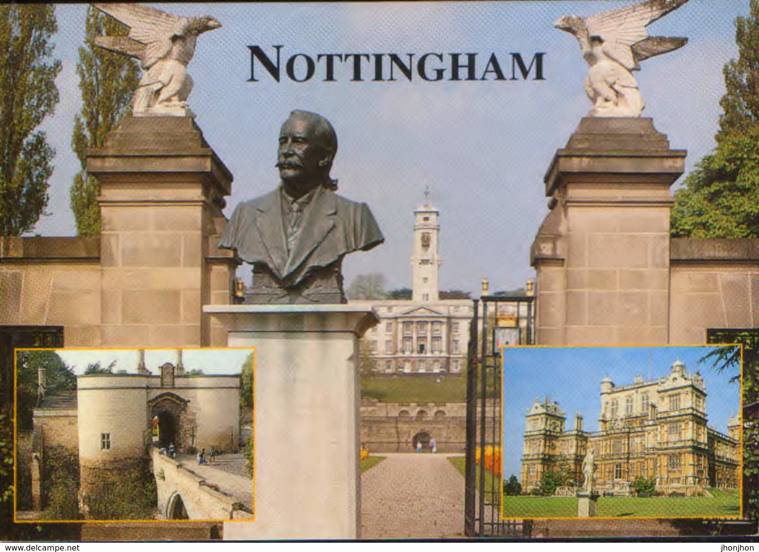 United Kingdom/England - Postcard Unused - University And Bust Of Sir Lesse Boot. Nottingham Castle Gates. - Nottingham