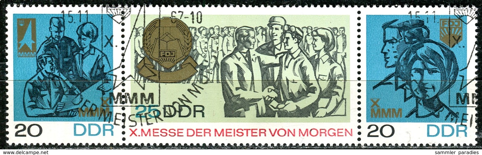 DDR - Mi 1320 / 1322 = WZd 180 - OO Gestempelt (B) - Messe Der Meister Von Morgen 67 - Used Stamps