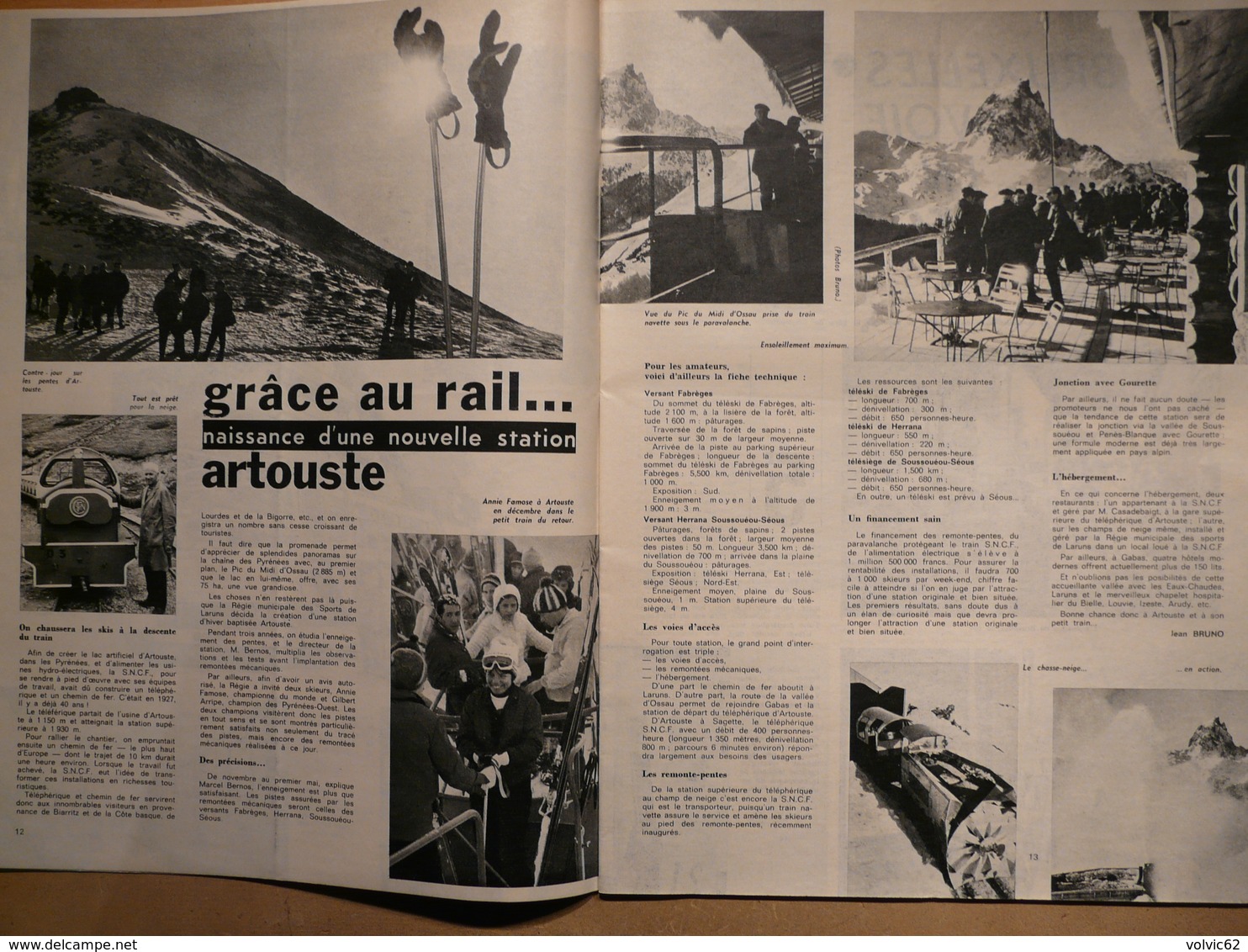 Vie Du Rail 1132 1968 Sports Hiver Artouste Chamonix Le Corbier Bourg St Maurice Flaine Alpe Huez Les Prodains - Trains