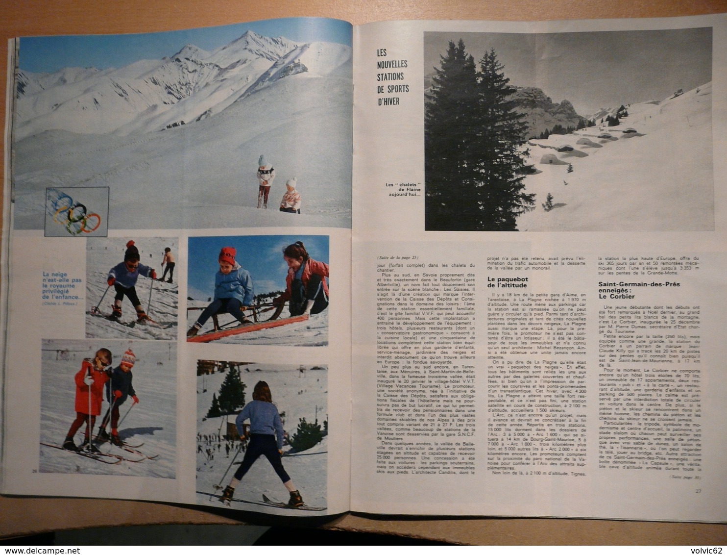 Vie du Rail 1132 1968 Sports hiver Artouste chamonix le corbier bourg St maurice flaine alpe huez les prodains