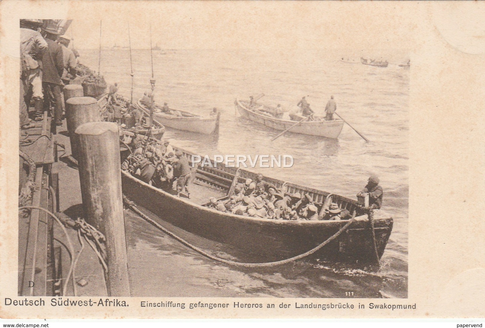 Namibia  DSW  SWAKOPMUND Einschiffung Gefangener Hereros An Der Landungsbrucke   Nm57 - Namibie