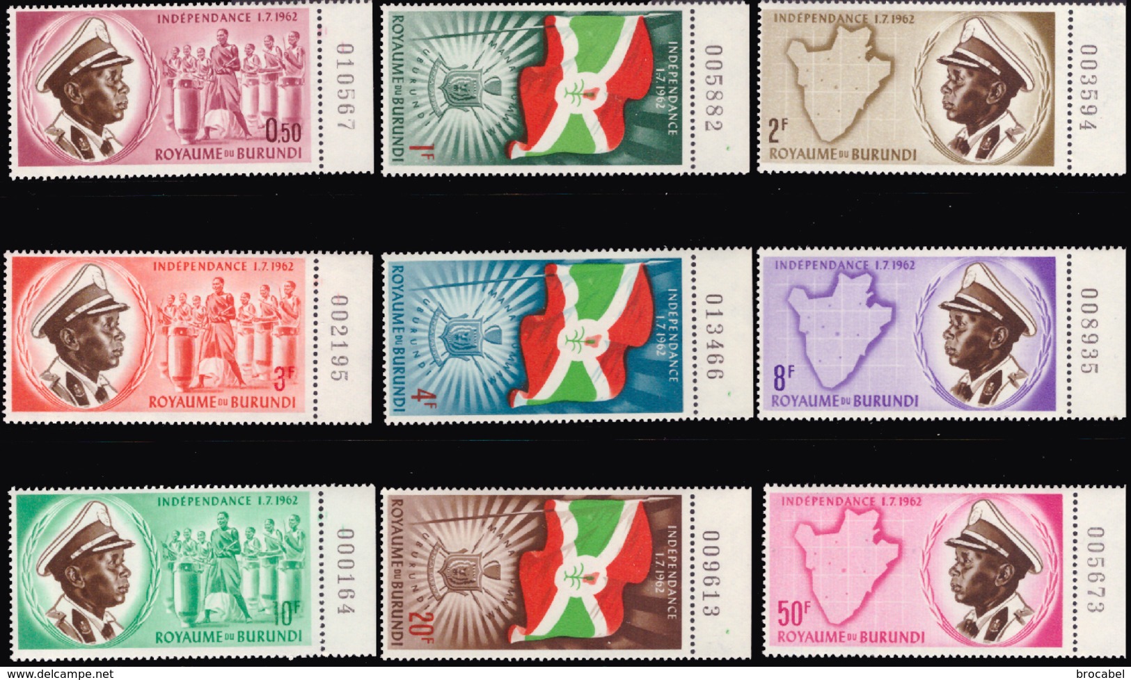 Burundi 0026/34** Indépendance Bords De Feuille Numérotés - MNH - Neufs