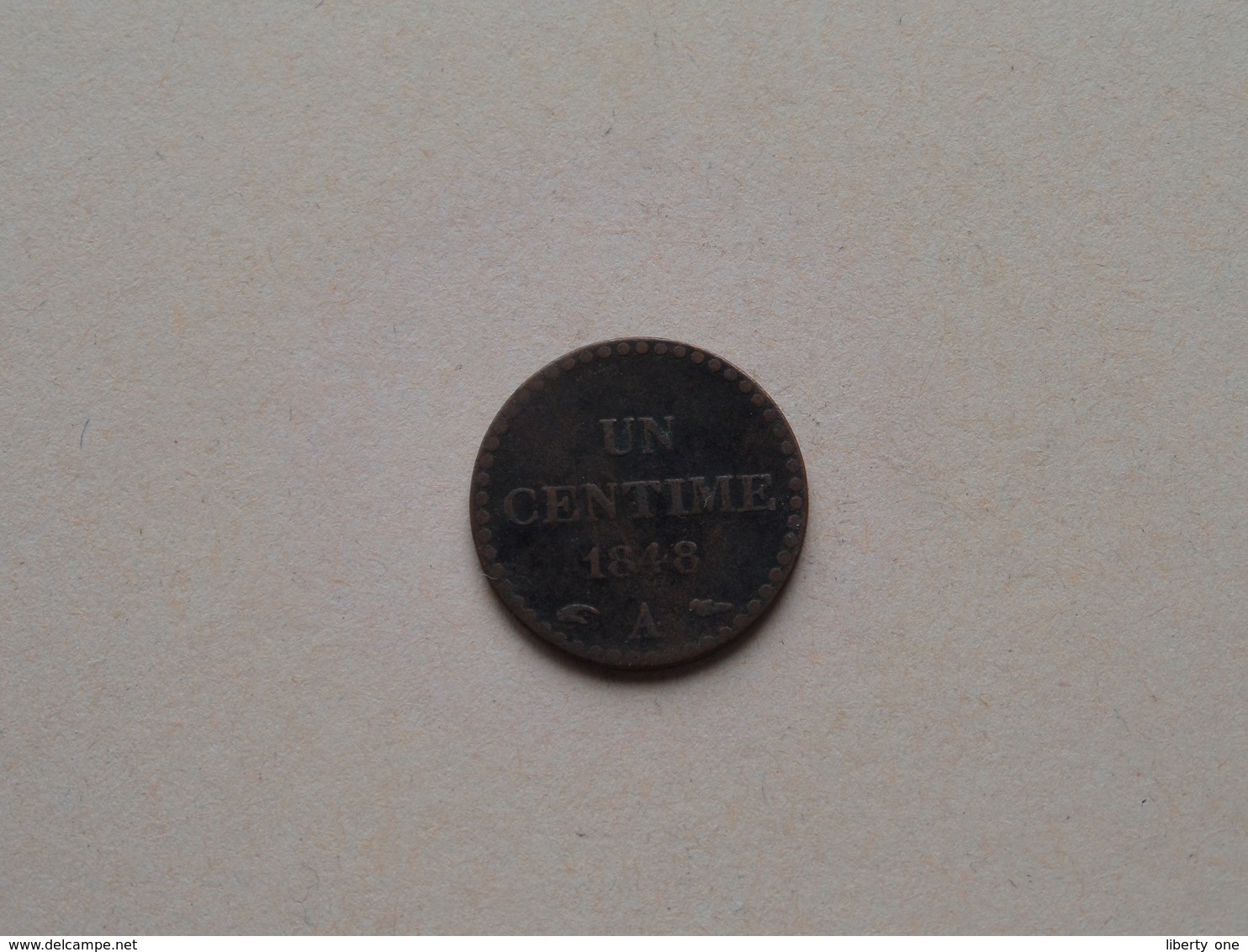 1848 A - 1 Centime ( KM 754 ) Uncleaned ! - Otros & Sin Clasificación