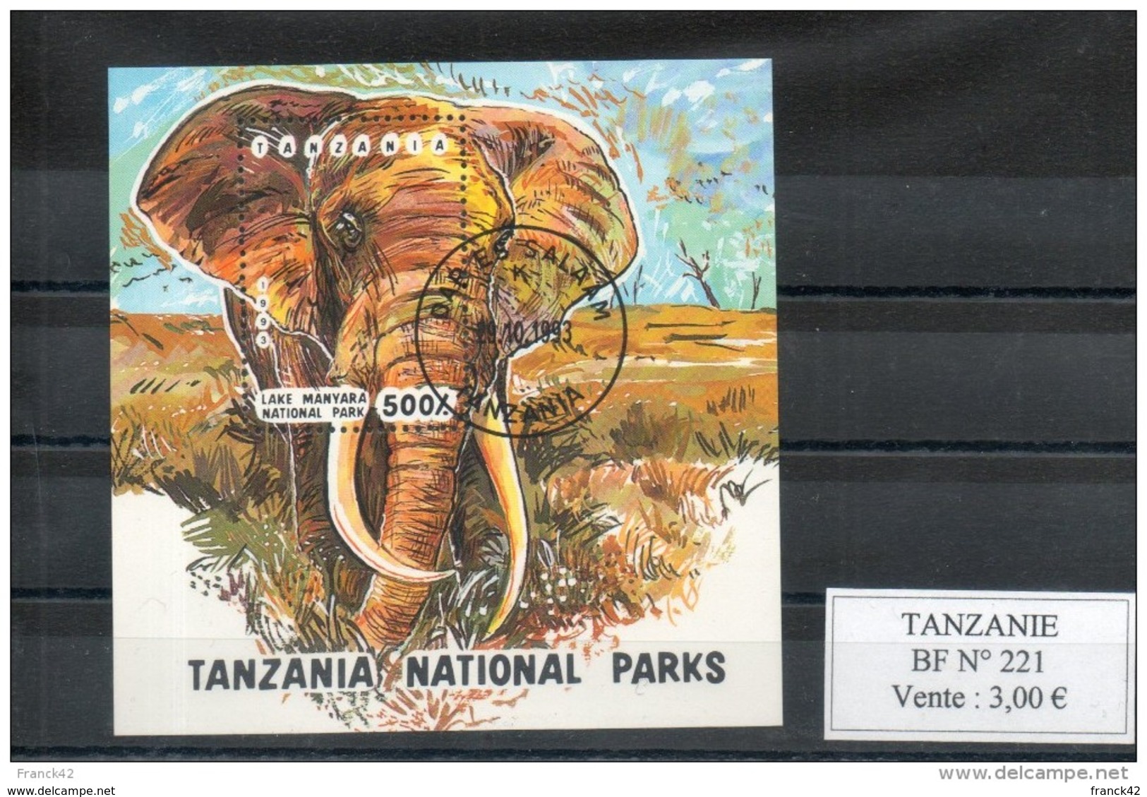 Tanzanie. Bloc Feuillet. Elephant - Tanzanie (1964-...)