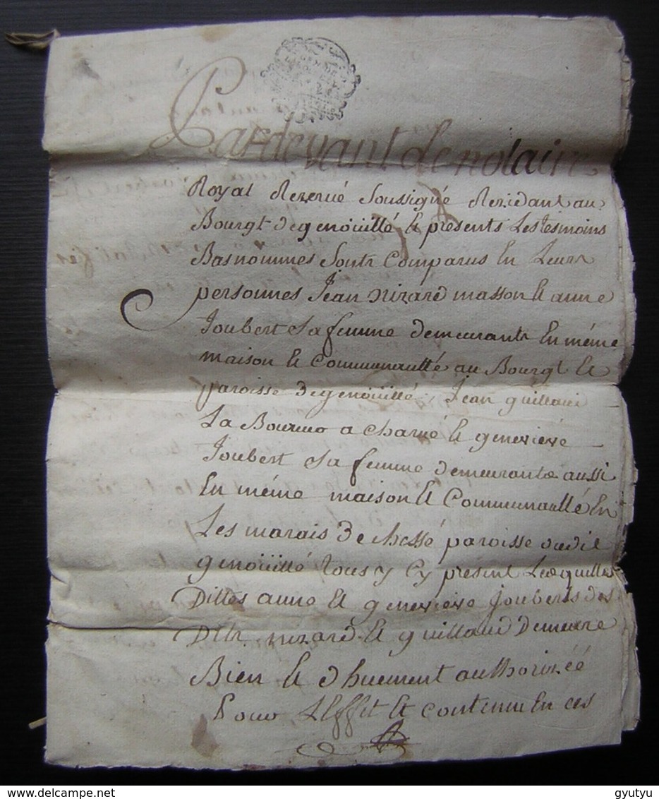 1764 Généralité De La Rochelle, Genouillé Jean Guillaud Et Geneviève Joubert  à Laurent Benoist , 12 Pages - Manuskripte