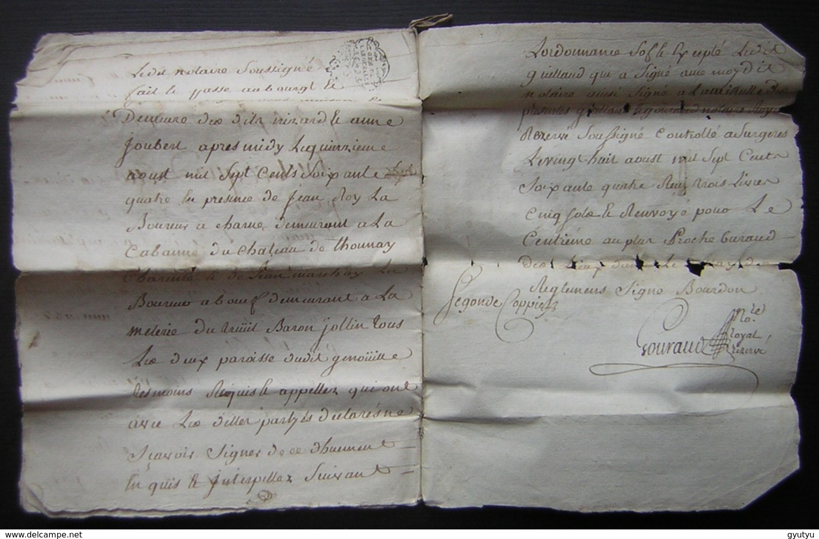 1764 Généralité de la Rochelle, Genouillé Jean Guillaud et Geneviève Joubert  à Laurent Benoist , 12 pages