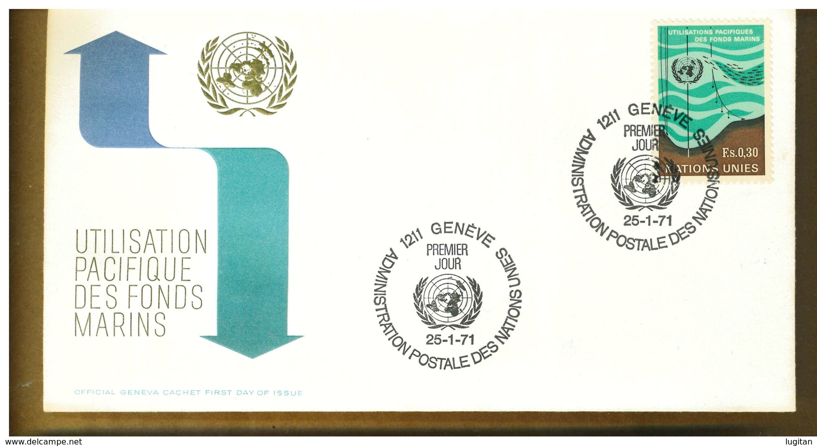 NAZIONI UNITE - UNITED NATION - Y 1971 - UTILIZZAZIONE PACIFICA DEI FONDALI MARINI - FDC - FDC