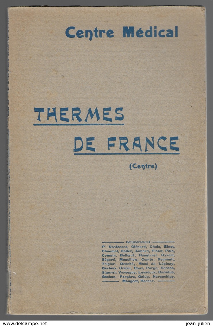 THERMES DE FRANCE  - CENTRE MEDICAL - Centre France - 1921-  7 Scans - Auvergne