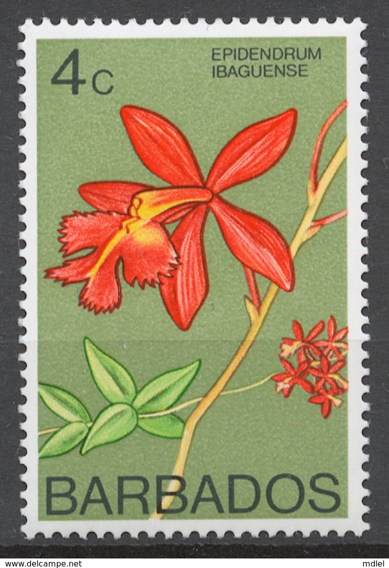 Barbados 1974-79 Mi# 368Y** DEFINITIVE, FLOWERS - Barbados (1966-...)