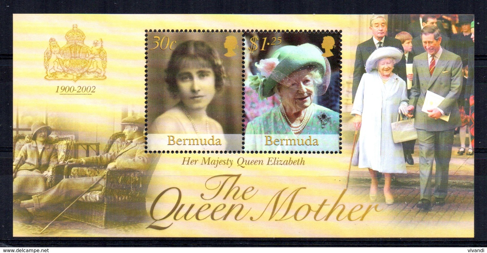 Bermuda - 2002 - Queen Mother Commemoration Miniature Sheet - MNH - Bermudes