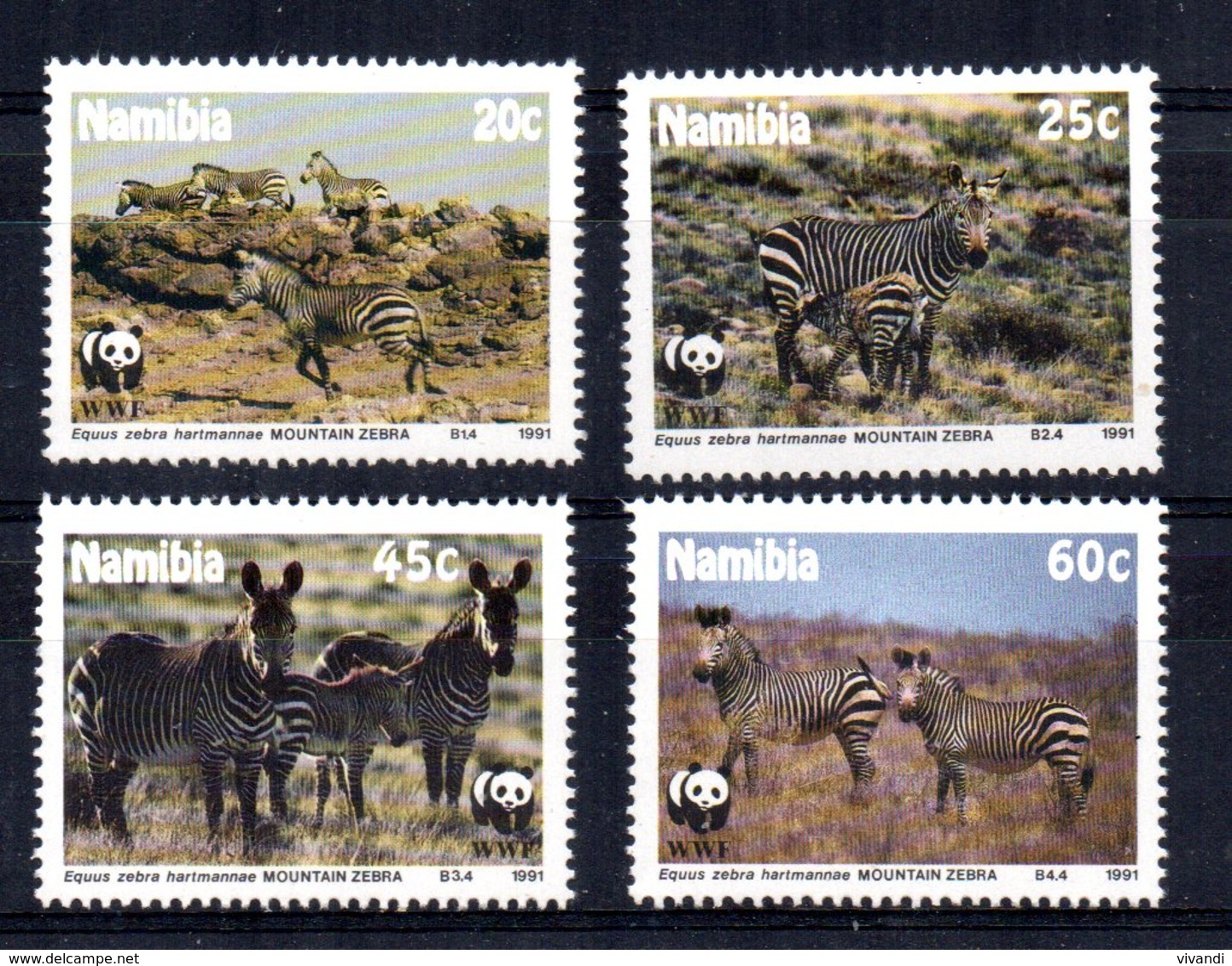Namibia - 1991 - Endangered Species/Mountain Zebra - MNH - Namibie (1990- ...)