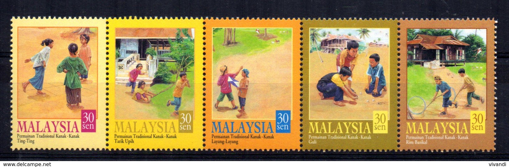 Malaysia - 2000 - Children's Traditional Games (1st Series) - MNH - Malaysia (1964-...)