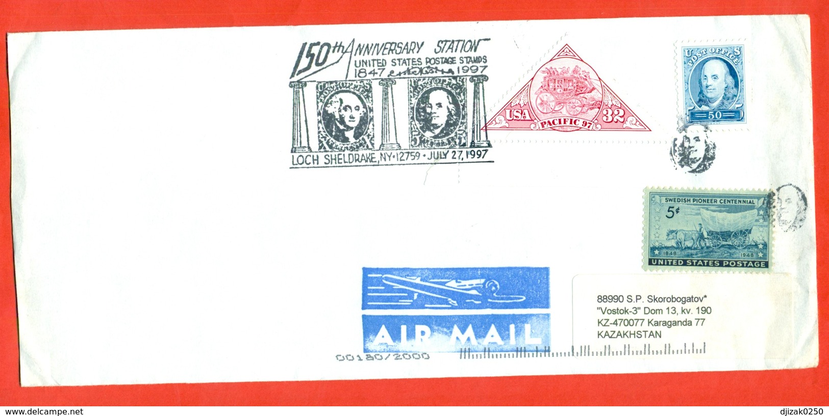 United States 1997.Special Cancel. The Envelope Passed Mail.Airmail. - Covers & Documents