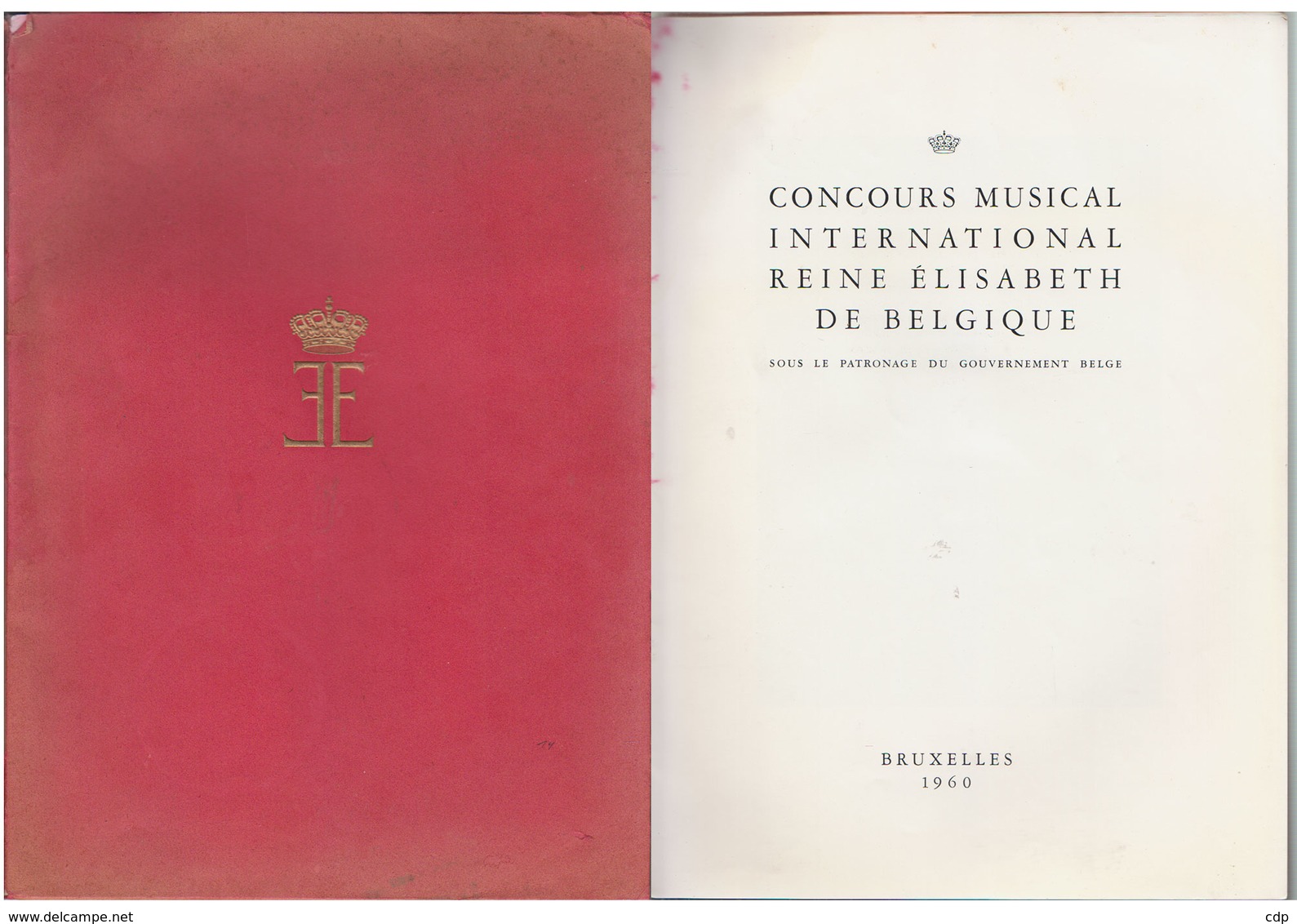 Programme Concours Reine Elisabeth   1960 - Programmes