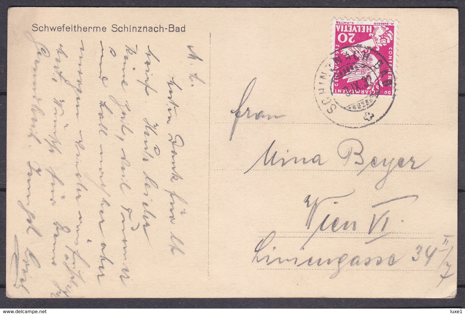 SWITZERLAND  , Schinznach Bad   ,  OLD POSTCARD - Schinznach 