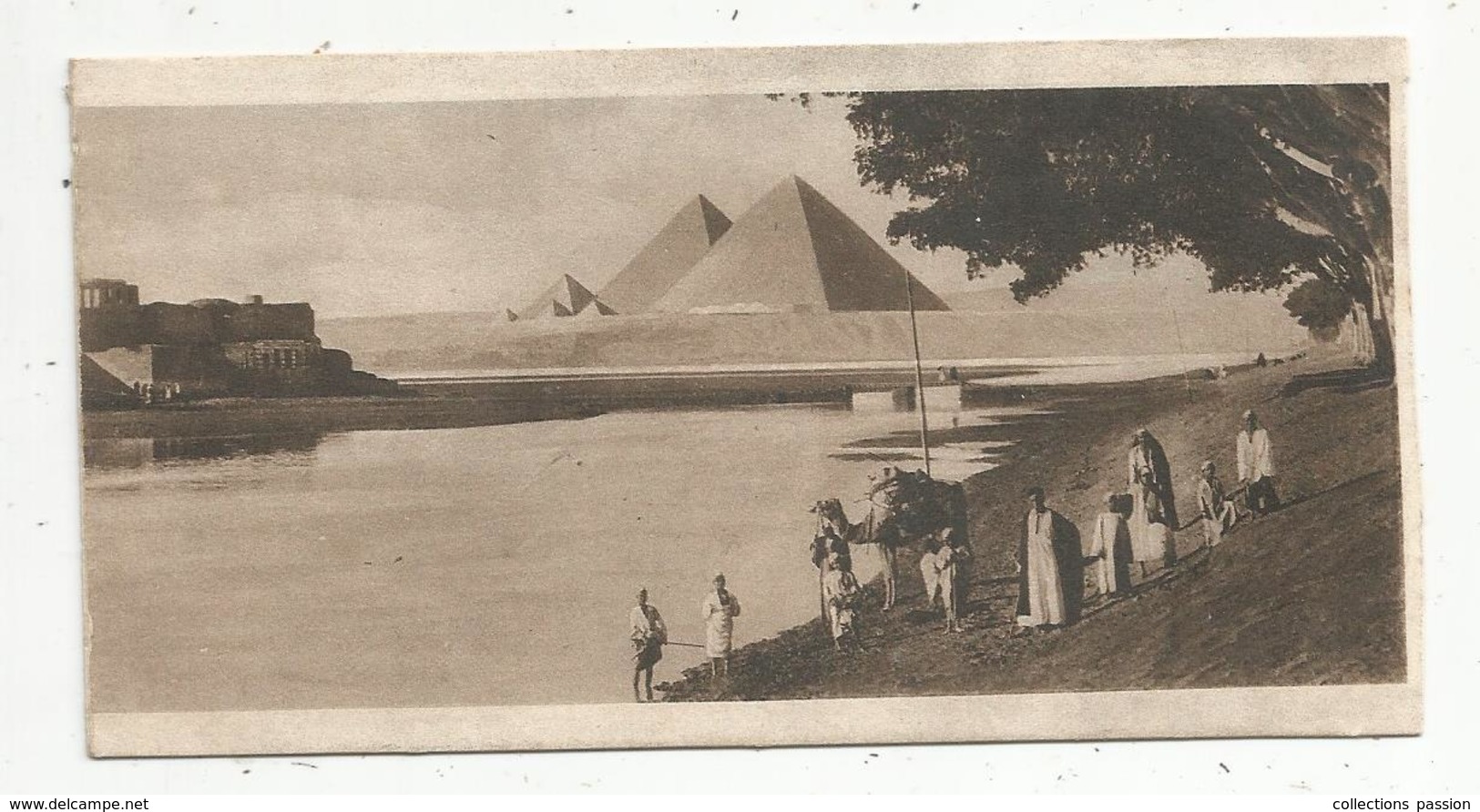 Mini Cp,  Egypte , Egypt , LE CAIRE , CAIRO , Pyramids And Village On The NILE , écrite 1919 , Pyramides , Nil, 2 Scans - Kairo