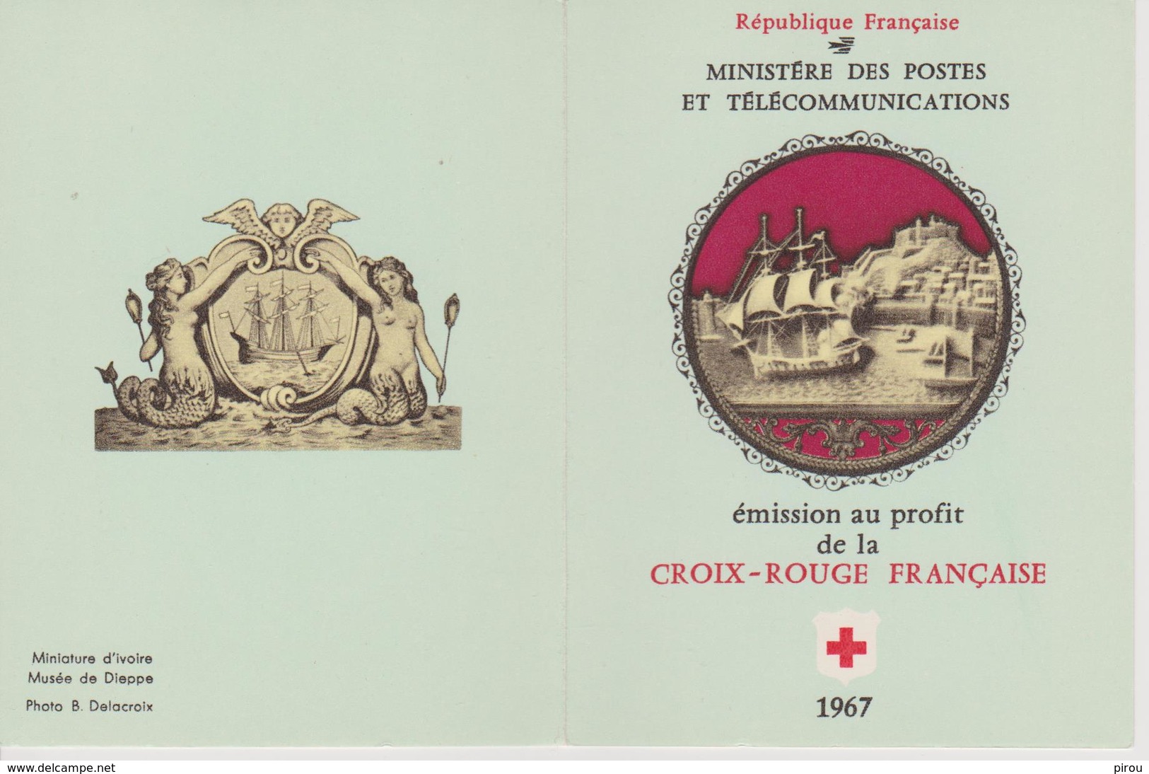 FRANCE CROIX ROUGE FRANCAISE 1967 ( Statuette Musée De Dieppe ) - Poste