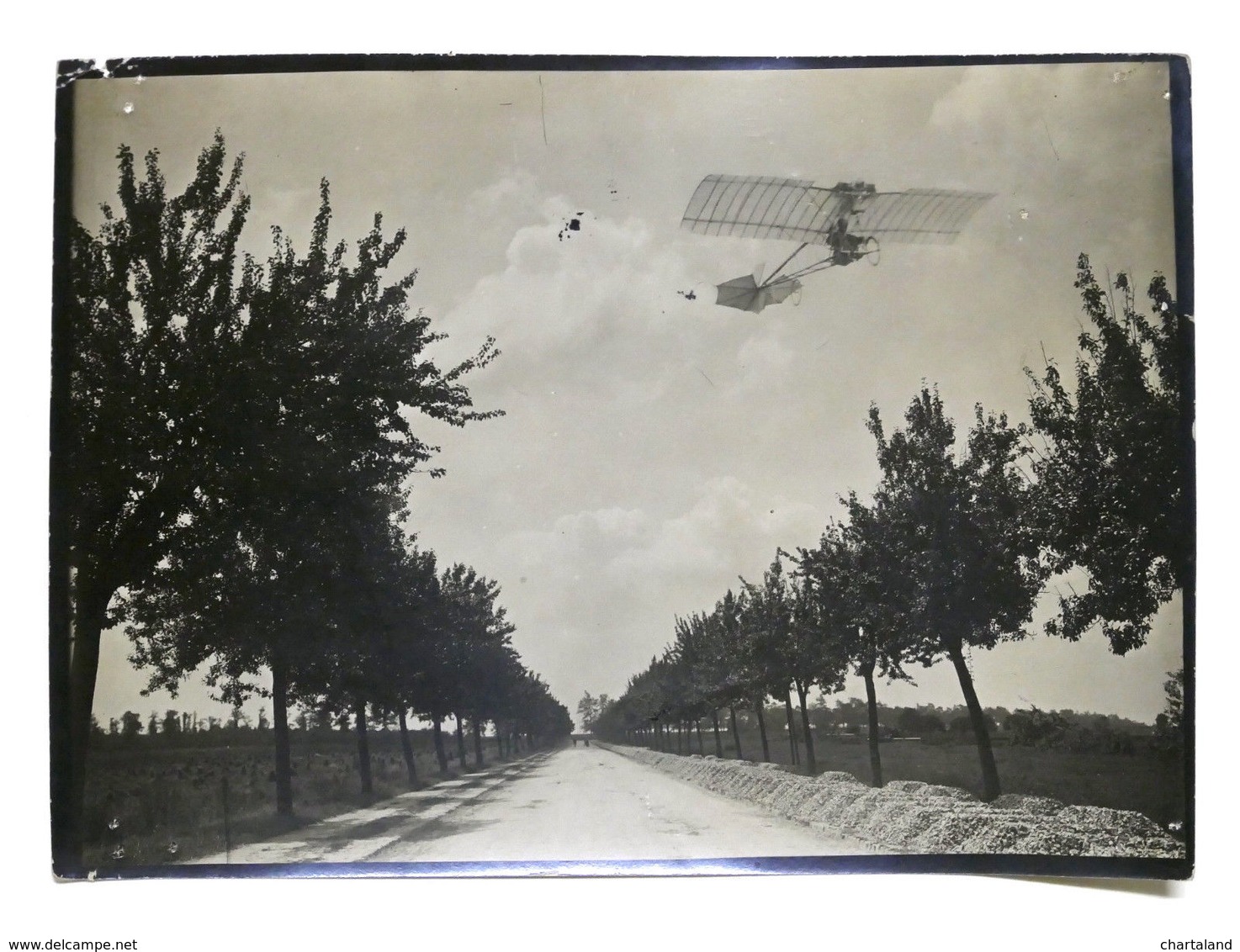 Fotografia Originale Aeronautica Pilota A. Santos-Dumont Su Demoiselle 1909 Ca. - Otros & Sin Clasificación