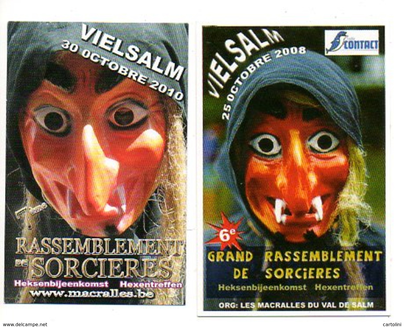 Zakkalender 2 Stuks:pcs Vielsalm Heksen Sorcières  Calendrier De Poche Pocket Calendrier Taschenkalender Kalender - Petit Format : 2001-...