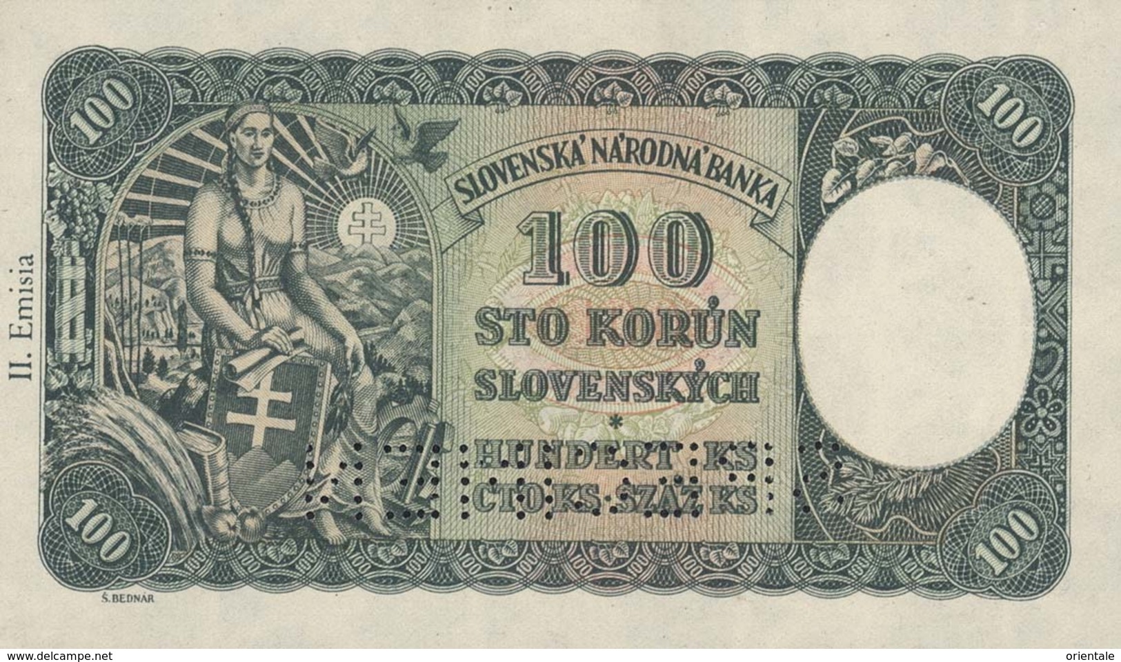 SLOVAKIA P. 11s 100 K 1940 UNC - Slovaquie