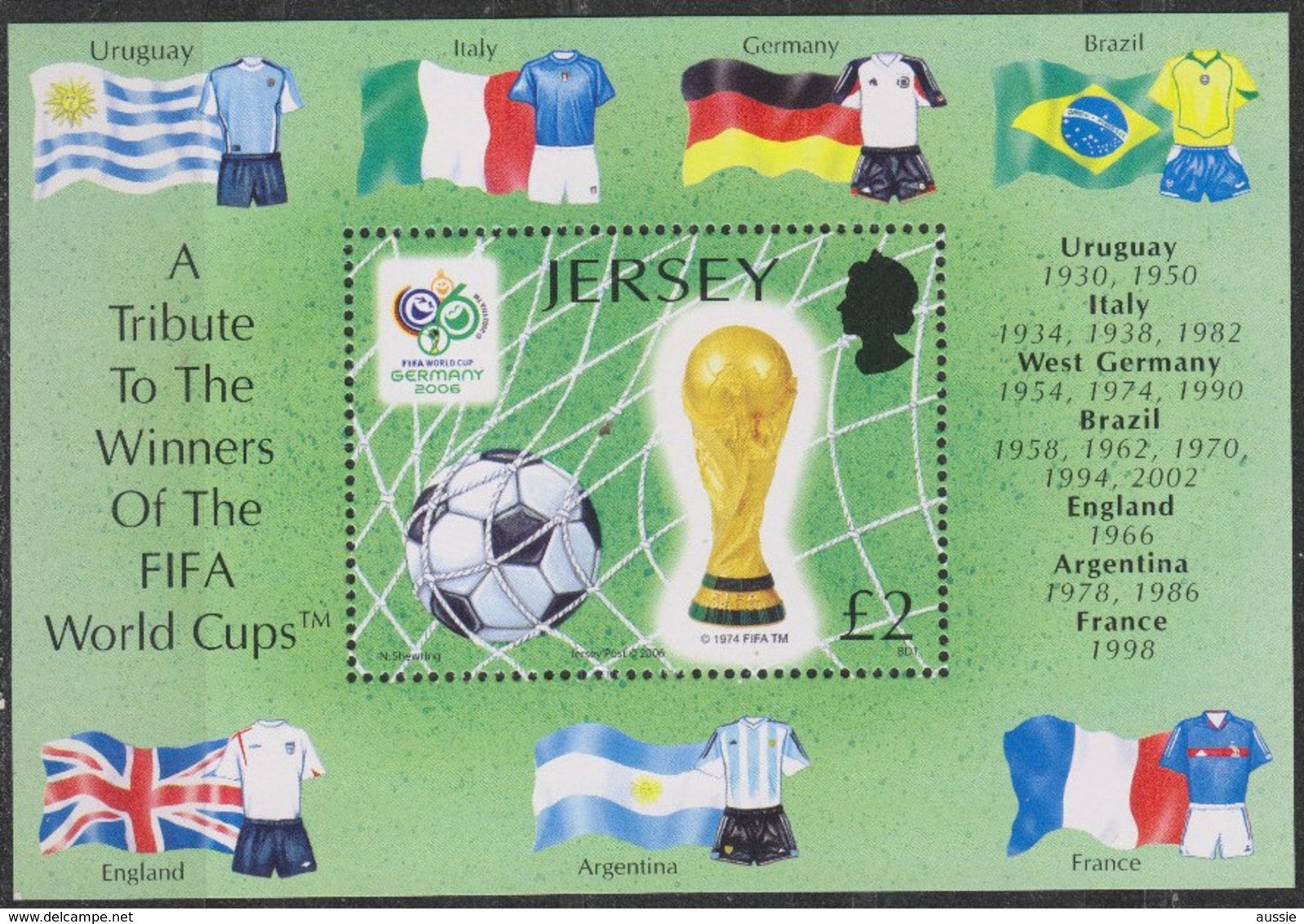 Jersey 2006 Yvertn° Bloc  70 *** MNH Cote 10 Euro Football - Jersey