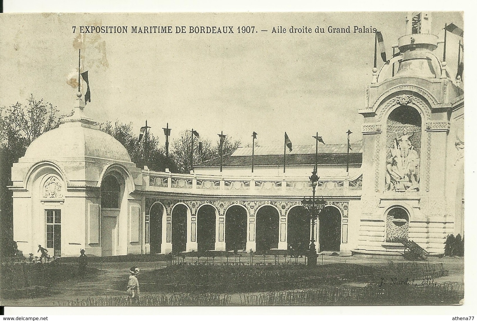 33 - BORDEAUX / EXPOSITION MARITIME 1907 - AILE DROITE DU GRAND PALAIS - Bordeaux