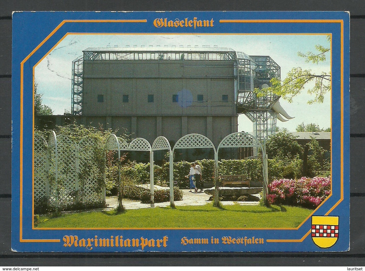 Deutschland HAMM Maximilianport Glaselefant Sent 1992 With Stamp - Hamm