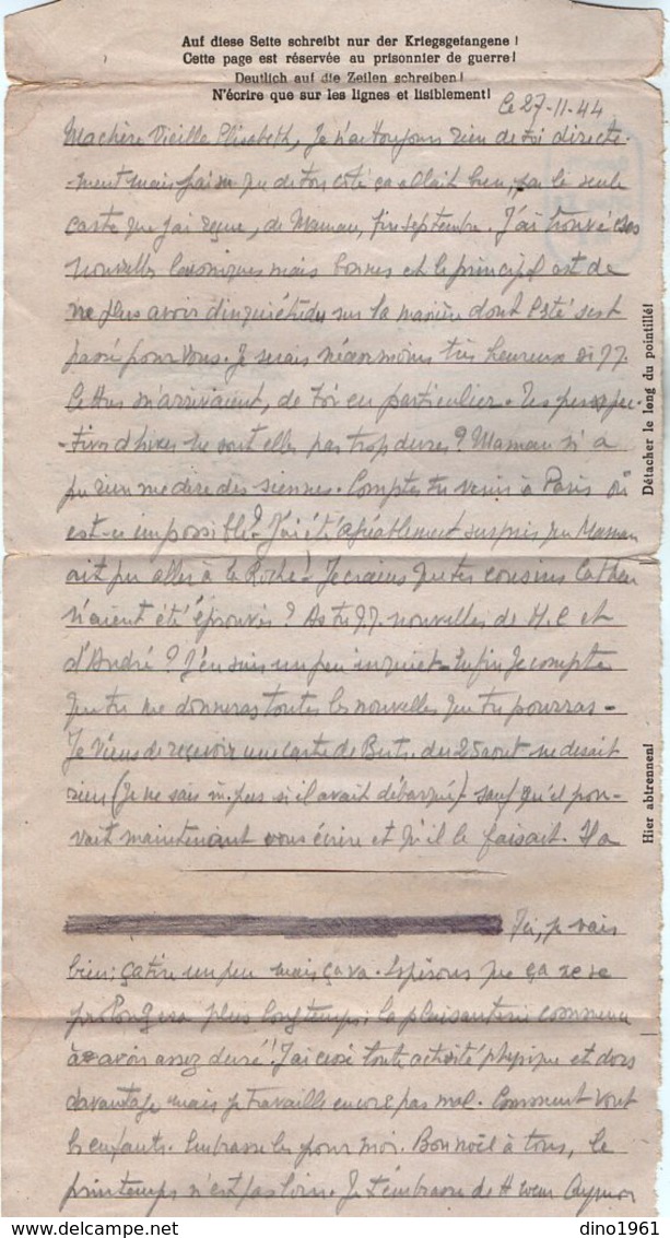 VP13.477 - MILITARIA - 2 Lettres Du Lieutenant Aymon MARTEL Prisonnier De Guerre En Allemagne - Documents