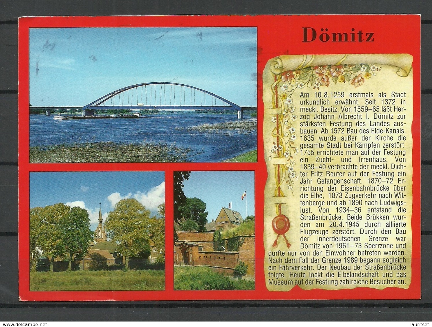 Deutschland DÖMITZ Sent 1997 With Stamp - Dömitz