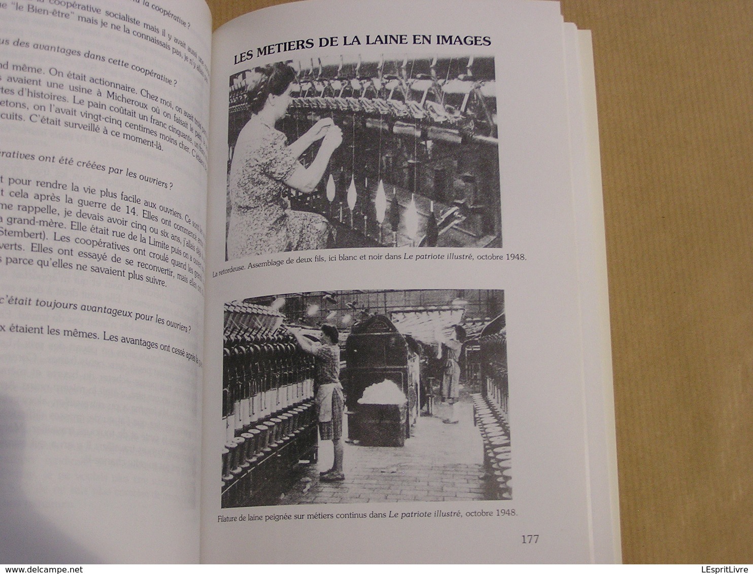 VERVIERS ET SES INDUSTRIES Des Travailleurs Témoignent Régionalisme Liège Industrie Textile Laine Ouvrier Usine Tissage